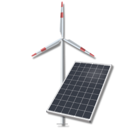 PALA EOLICA E PANNELLO SOLARE